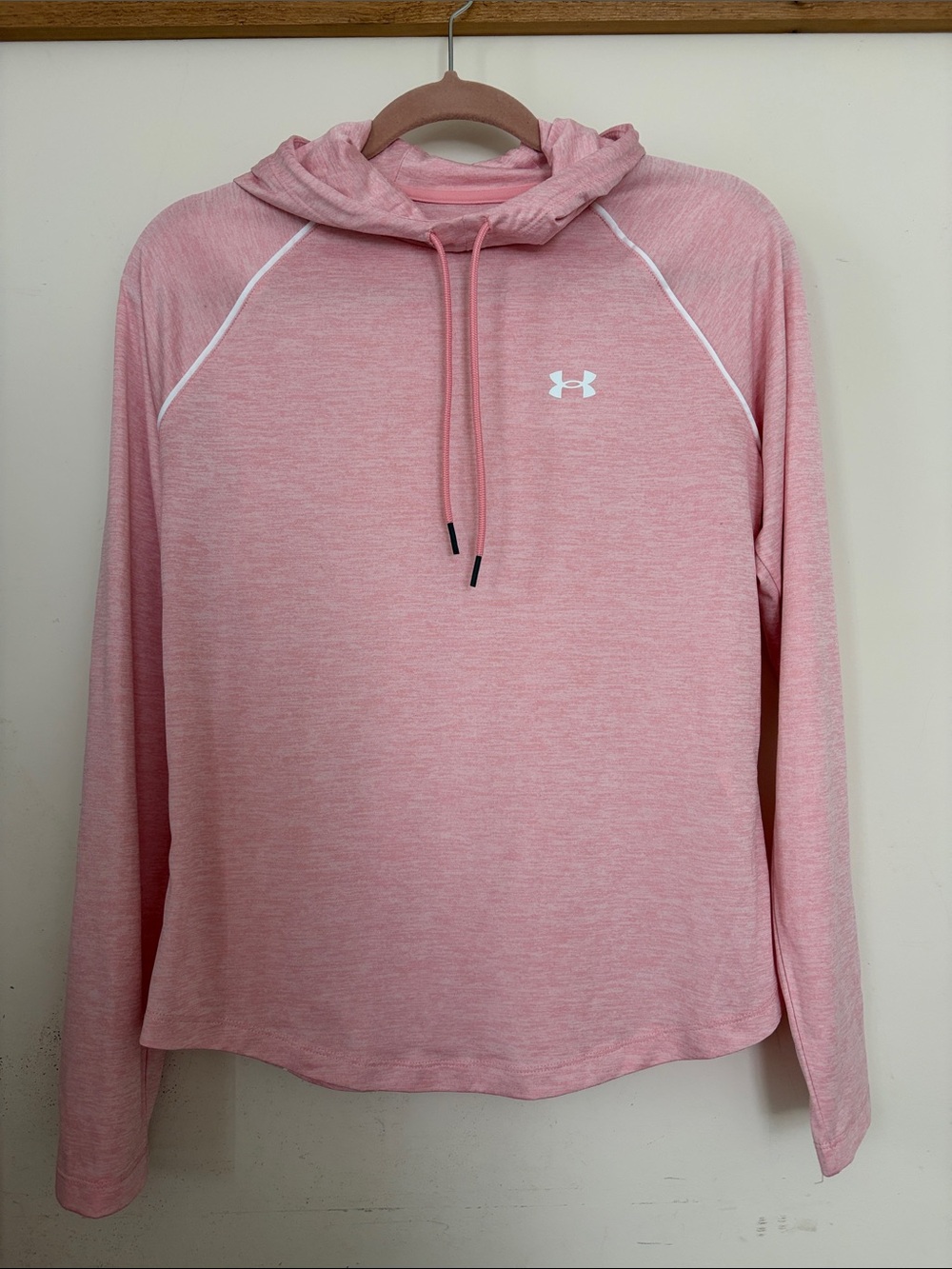 Under Armour Women's Light Pink Hoodie with Drawstring
